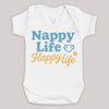 Nappy Life Happy Life - Baby Bodysuit (Choice of Style)