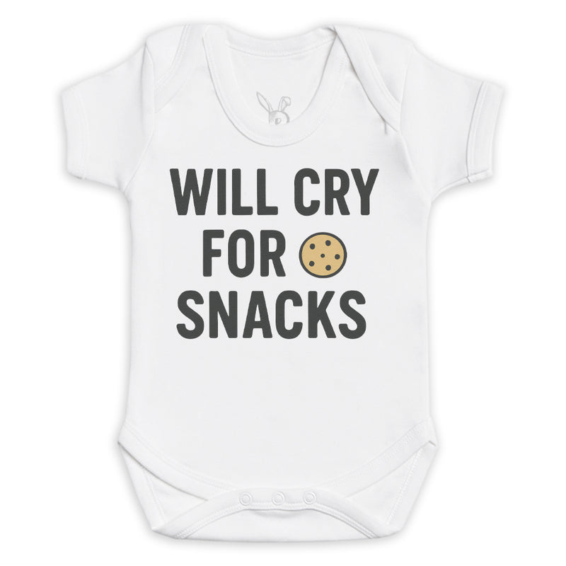 Will Cry For Snacks - Baby Bodysuit (Choice of Style)