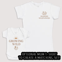 Growing Wild - Baby Gift Set - Baby Bodysuit Gift Set