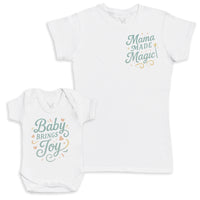 Baby Brings Joy - Baby Gift Set - Baby Bodysuit Gift Set