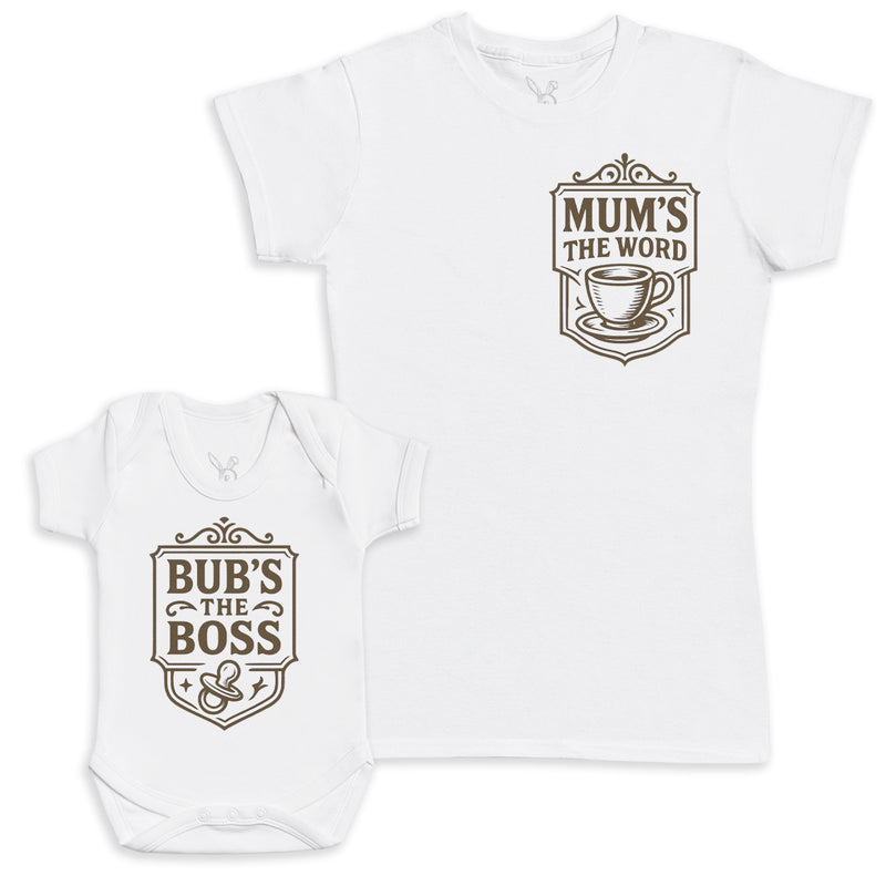 Bub's The Boss - Baby Gift Set - Baby Bodysuit Gift Set