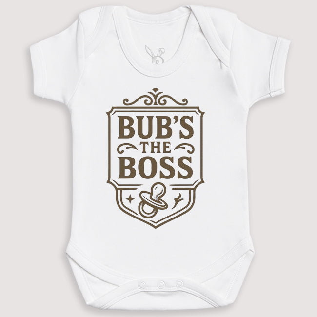 Bub's The Boss - Baby Gift Set - Baby Bodysuit Gift Set