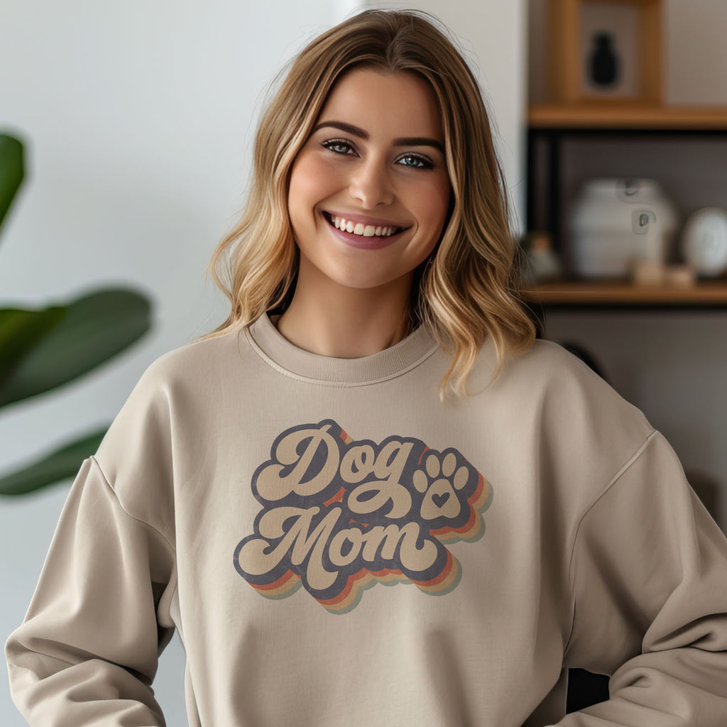 Retro Dog Mom - All Styles - Mum T-Shirt, Sweater & Hoodie