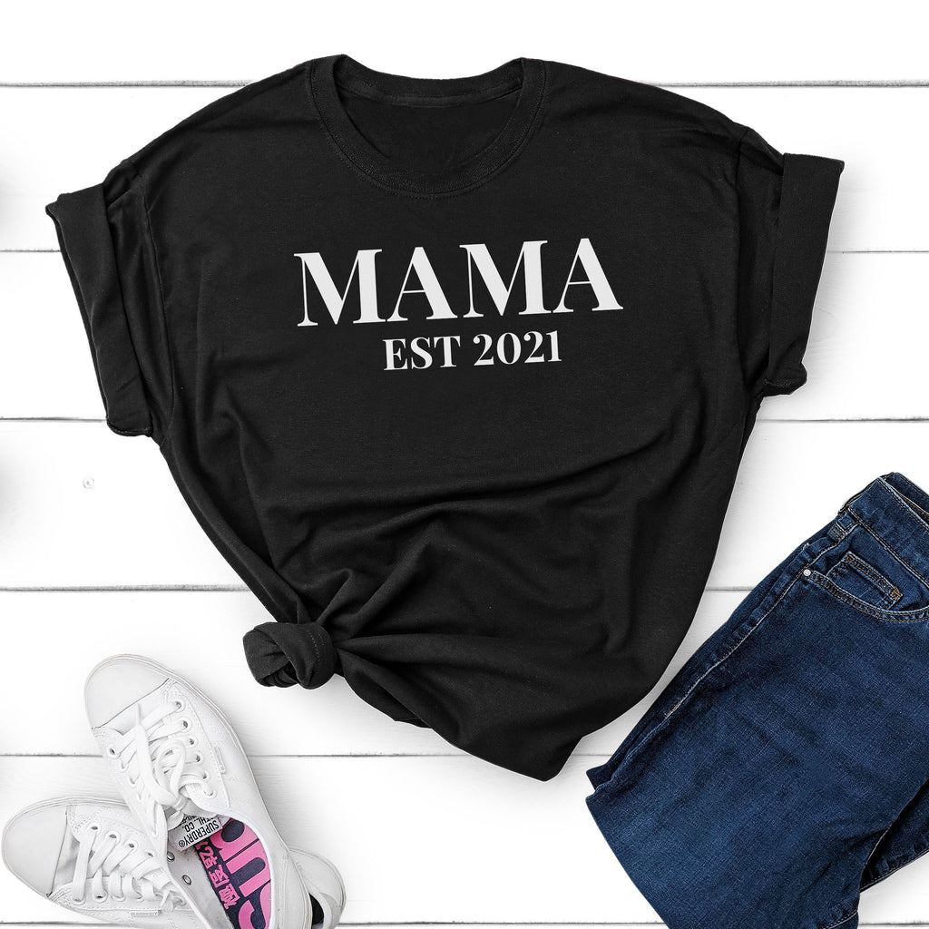 PERSONALISED Mama Est Date - All Styles - Mum T-Shirt, Sweater & Hoodie