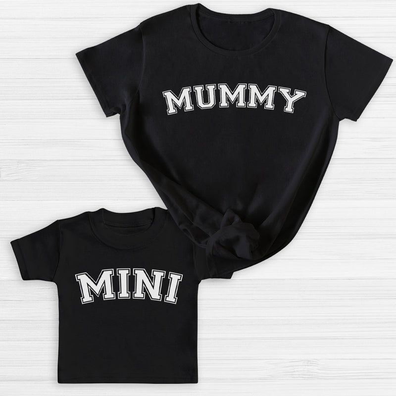 Mummy & Mini Varsity Style - T-Shirt & Bodysuit / T-Shirt - (Sold Separately)