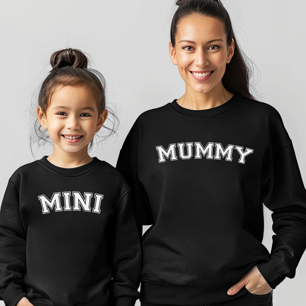 Mummy & Mini Varsity Style Print - All Styles - Sweater or Hoodie - (Sold Separately)