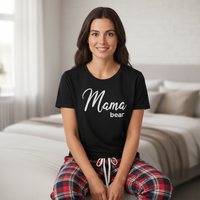 Mama Bear - Pyjamas - Top & Tartan PJ Bottoms