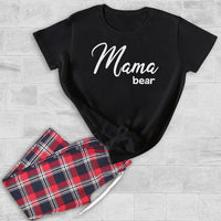 Mama Bear - Pyjamas - Top & Tartan PJ Bottoms