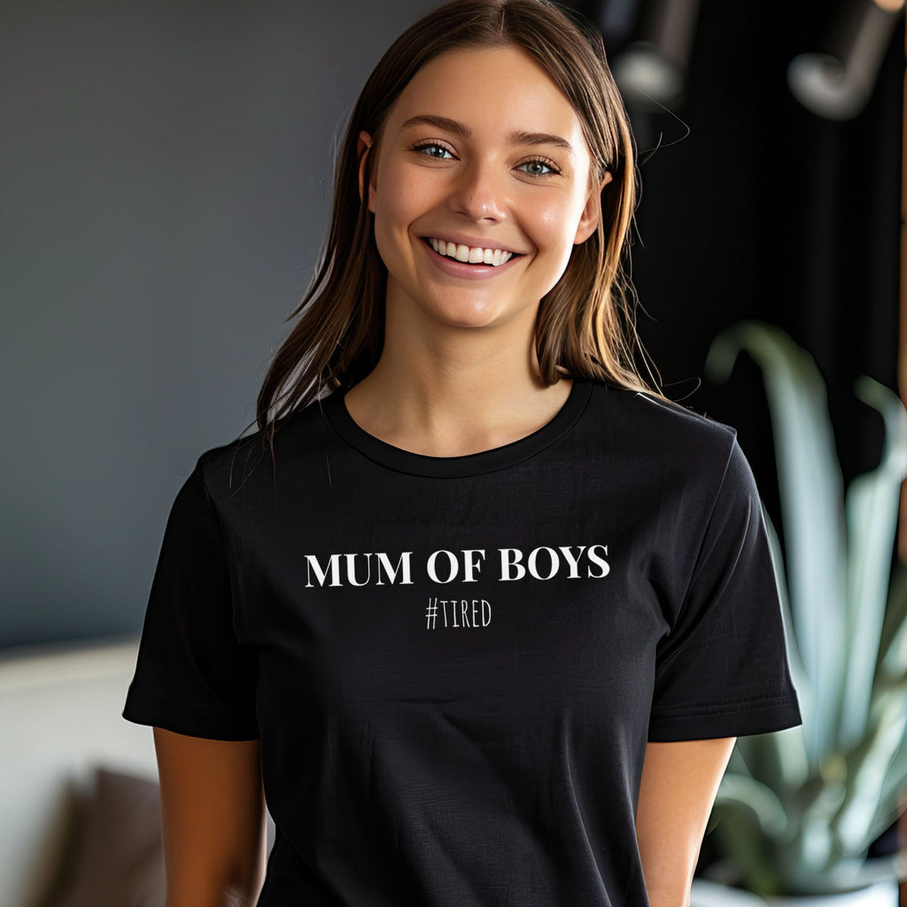 Mum of Boys Tired - All Styles - Mum T-Shirt, Sweater & Hoodie