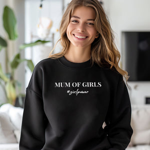 Mum Of Girls Girlpower - All Styles - Mum T-Shirt, Sweater & Hoodie