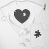 Heart Jigsaw Piece - Baby T-Shirt & Bodysuit / Mum T-Shirt - (Sold Separately)