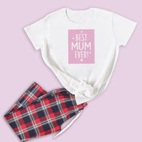 Best Mum Ever - Pyjamas - Top & Tartan PJ Bottoms