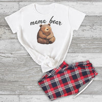 mama bear - Pyjamas - Top & Tartan PJ Bottoms