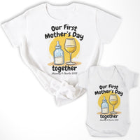 Our First Mother's Day Together - Matching Gift Set - Baby Bodysuit
