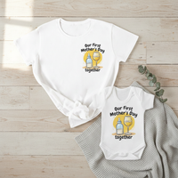 Our First Mother's Day Together - Matching Gift Set - Baby Bodysuit