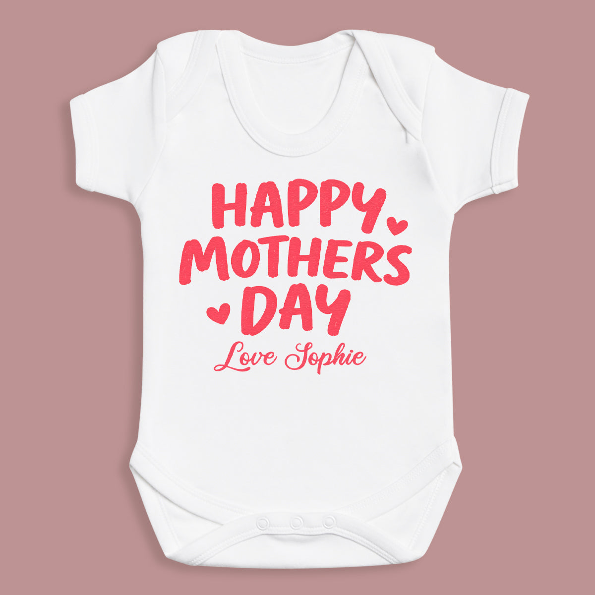 PERSONALISED Happy Mothers Day Love - Baby Bodysuit