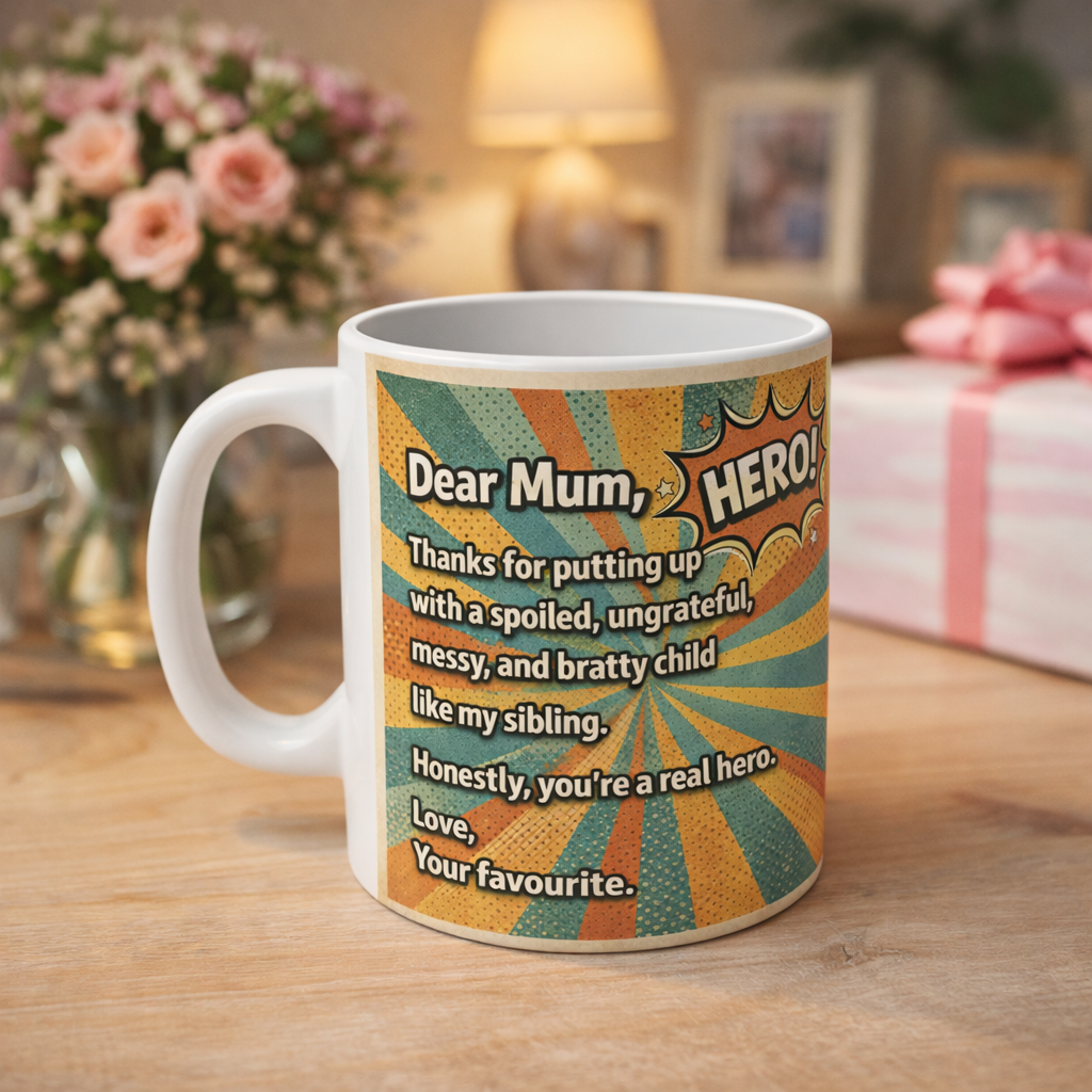 Dear Mum Thank You For Putting Up With My Sibling - Mug Gift