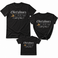 Christmas Crew - Family Matching Christmas Tops - Adult, Kids & Baby - (Sold Separately)