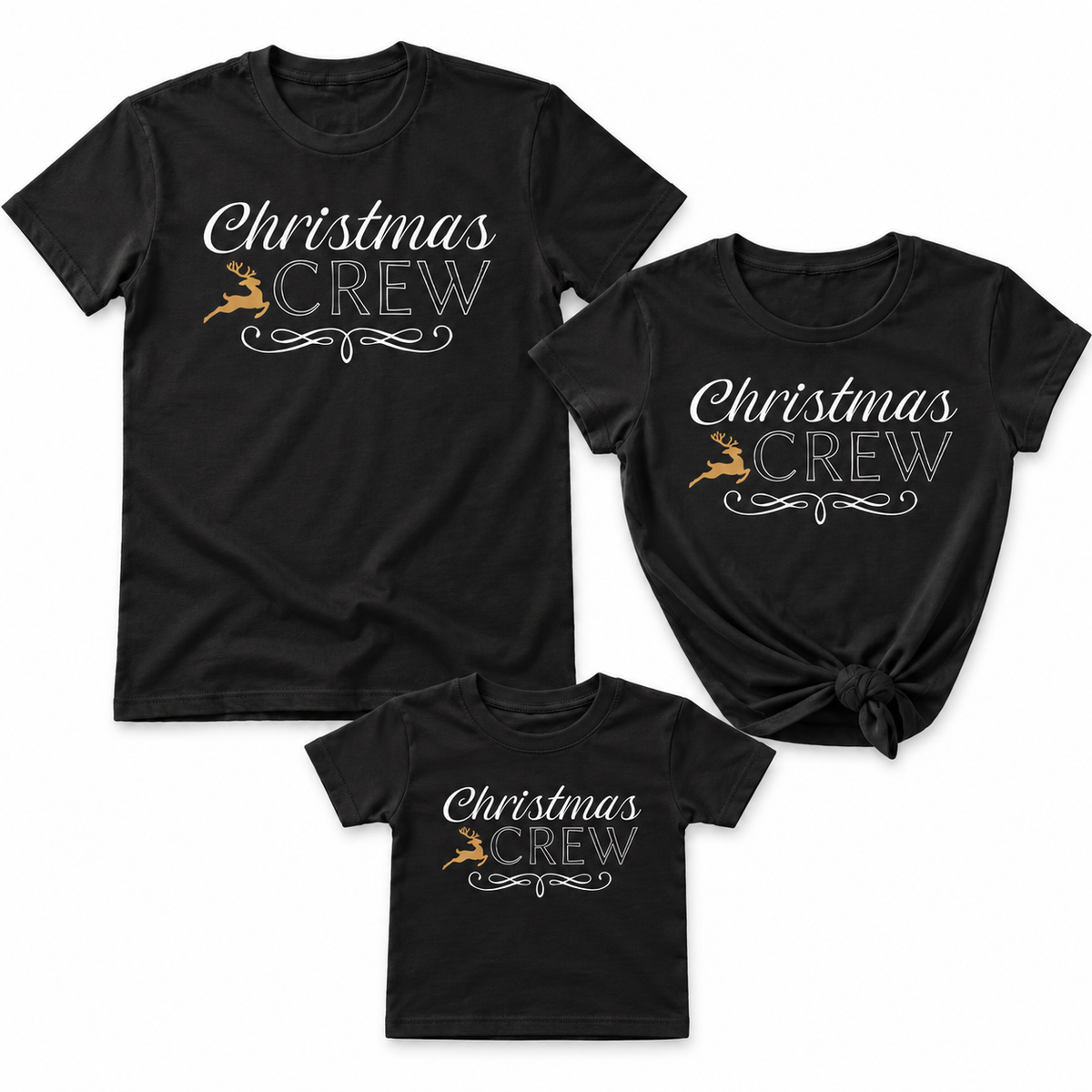 Christmas Crew - Family Matching Christmas Tops - Adult, Kids & Baby - (Sold Separately)