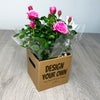 PERSONALISED Miniture Rose Plant with Box - Create Your Own Text Design