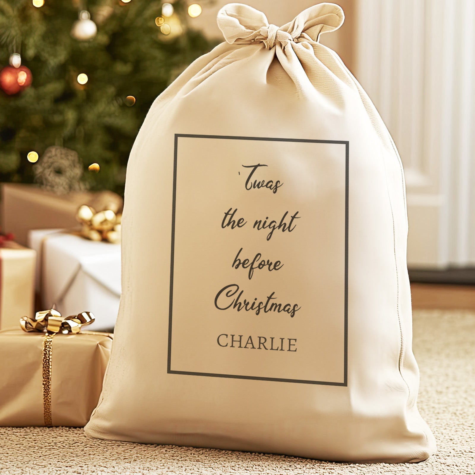 Personalised Twas The Night Before Christmas - Christmas Eve Sack