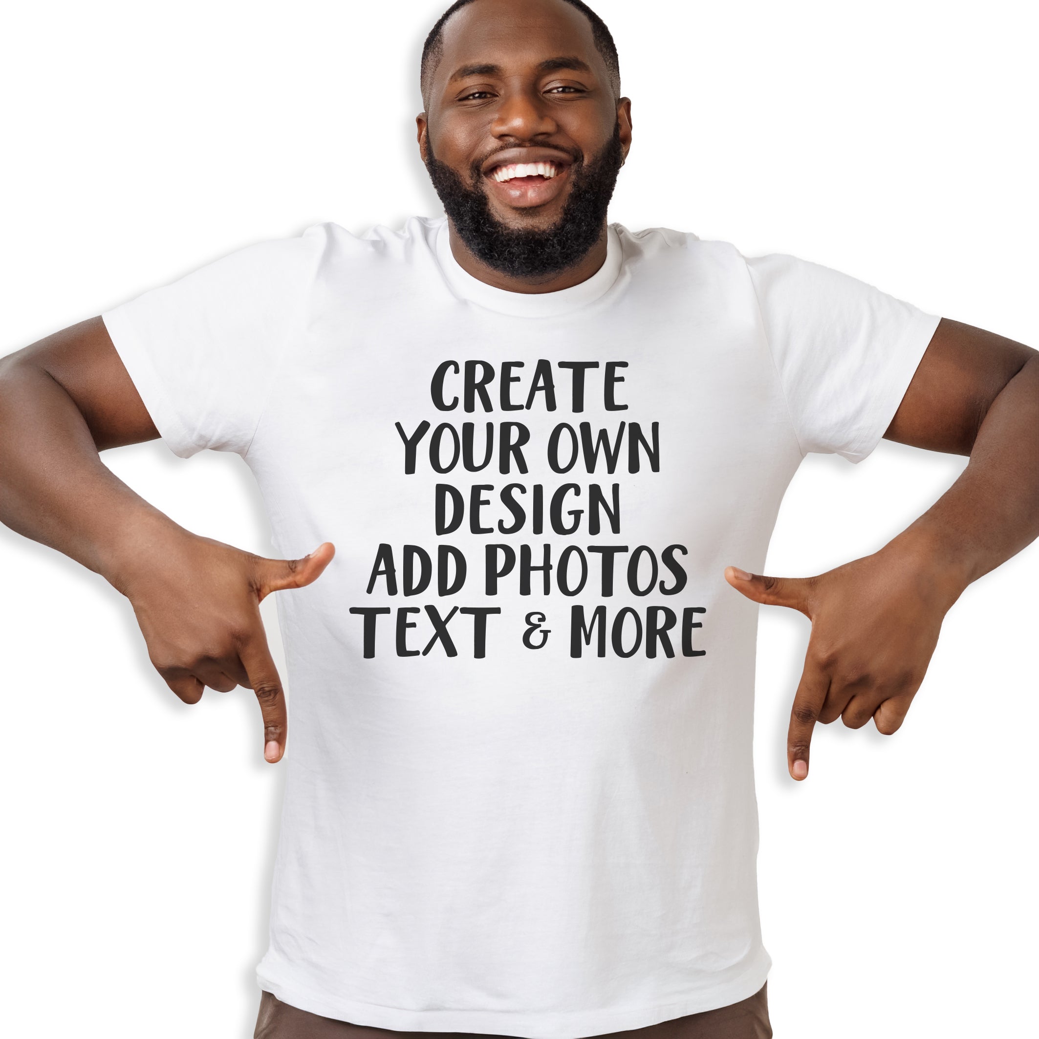 PERSONALISED Printed Mens T-Shirt with Text, Photos, anything