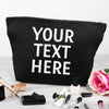 PERSONALISED Your Own Text or Name - Canvas Accessory Make Up Bag