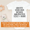 PERSONALISED - Printed Baby Bodysuit with Text, Photos, anything!