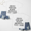 PERSONALISED - Printed Twins Baby & Kids T-Shirt 0M to 14 years with Text, Photos, anything!