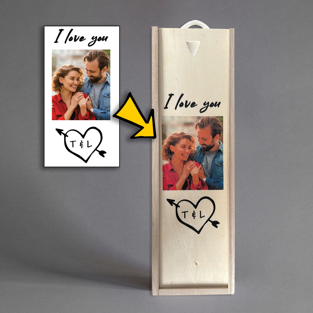 PERSONALISED - Printed Single Bottle Gift Box