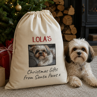 Personalised Photo & Name Christmas Gifts From Santa Paws - Christmas Santa Sack