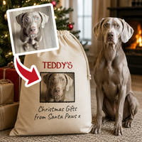 Personalised Photo & Name Christmas Gifts From Santa Paws - Christmas Santa Sack