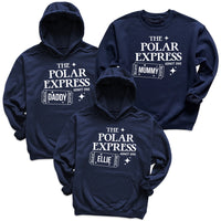 PERSONALISED Name Polar Express - Christmas Hoodie, T-Shirt or Sweater - All Sizes