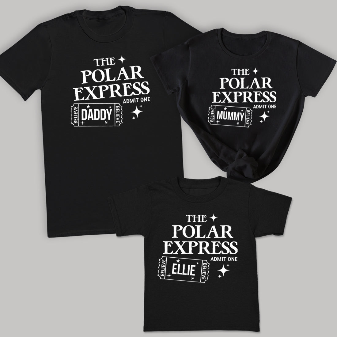 PERSONALISED Name Polar Express - Christmas Hoodie, T-Shirt or Sweater - All Sizes