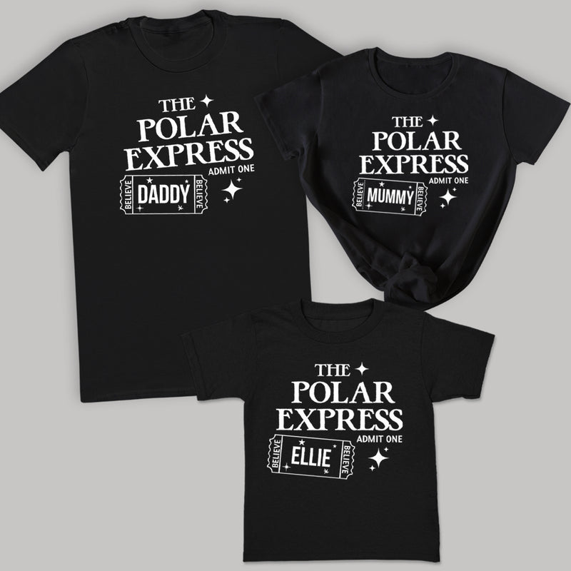 PERSONALISED Name Polar Express - Christmas Hoodie, T-Shirt or Sweater - All Sizes