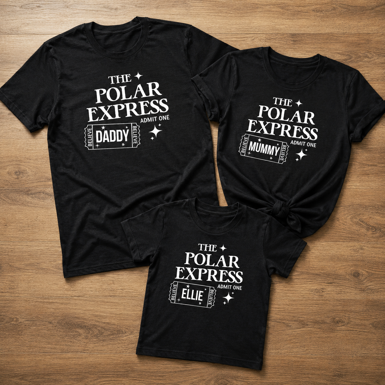 Polar Express mit persönlichem Namen – Weihnachts-Hoodie, T-Shirt oder Pullover – alle Größen
