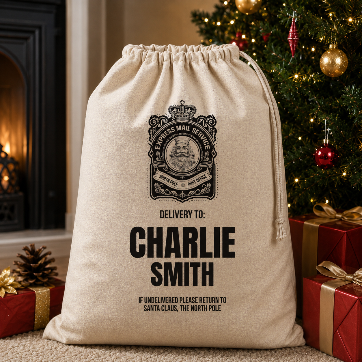 Personalised Christmas Delivery To... - Christmas Santa Sack