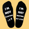 I'm Not Sleeping I'm Just Resting My Eyes - Printed Funny Socks