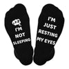 I'm Not Sleeping I'm Just Resting My Eyes zZZ - Printed Funny Socks
