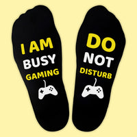 I Am Busy Gaming Do Not Disturb - Printed Funny Socks