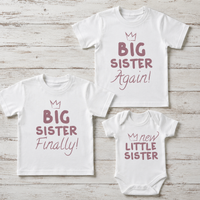 Big Sisters & New Little Sister - Matching Sisters Set - Matching Sets - 0M upto 14 years - (Sold Separately)