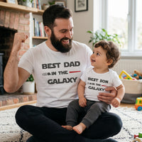 Best Dad And Son In The Galaxy - Mens T Shirt & Baby Bodysuit - (Sold Separately)
