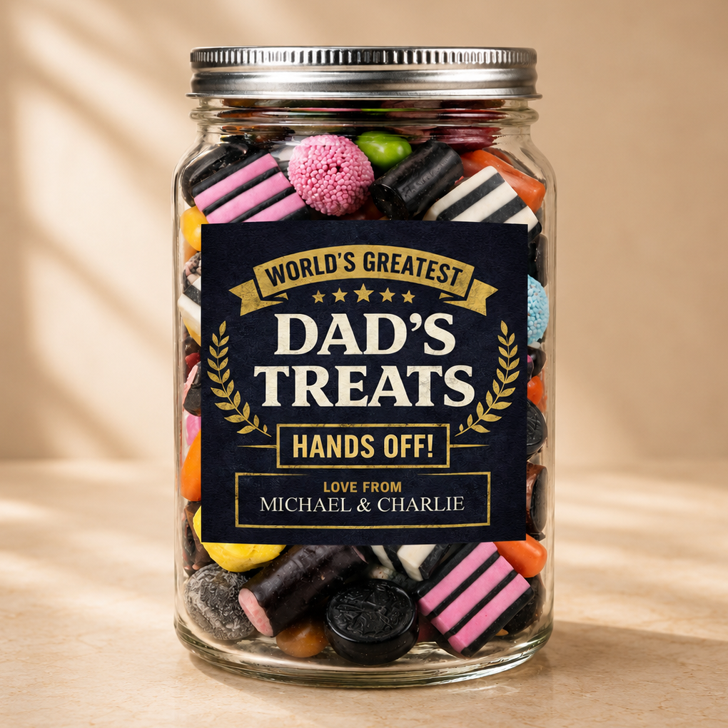 PERSONALISED World's Greatest Dad's Treats - Sweet Jar Treat
