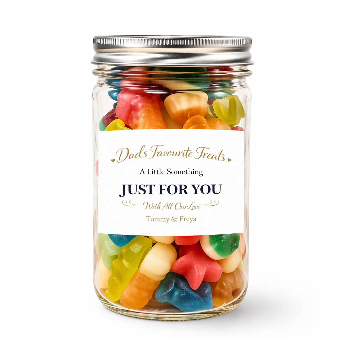 PERSONALISED Dads Favourite Treats Just For You - Sweet Jar Treat