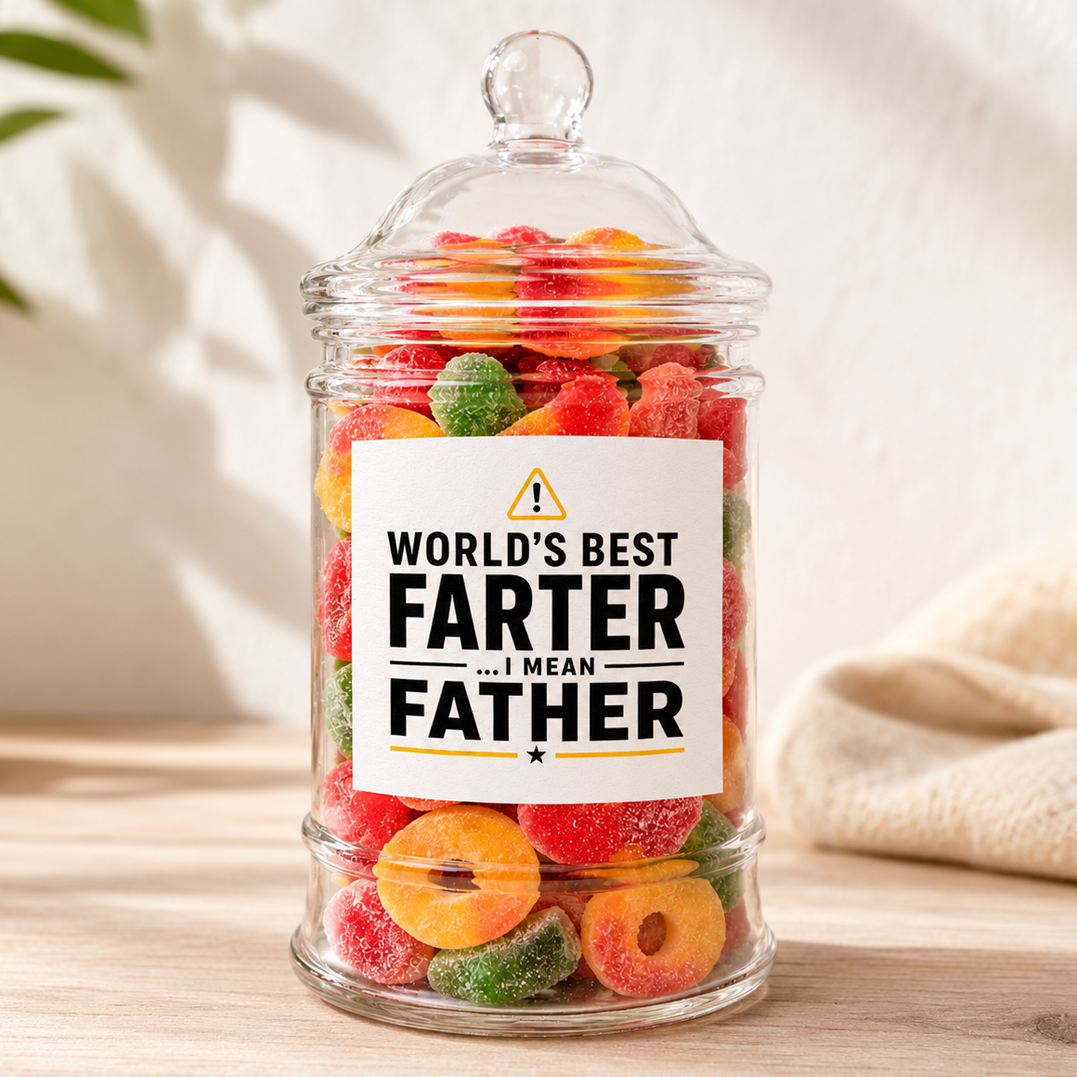 World's Best Farter - I Mean Father - Sweet Jar Treat
