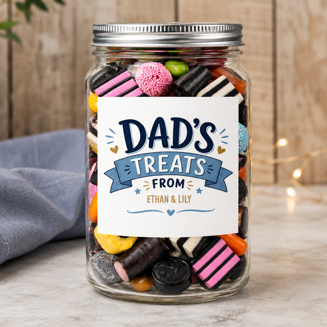 PERSONALISED Dads Treats From.. - Sweet Jar Treat