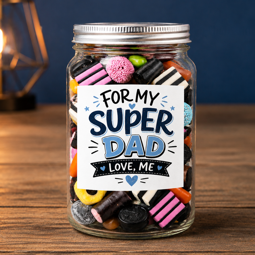 For My Super Dad - Love, Me - Sweet Jar Treat