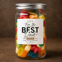 PERSONALISED For The Best Dad Ever - Thank You For Everything - Sweet Jar Treat