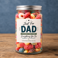PERSONALISED Just For Dad - Thank You For Everything - Sweet Jar Treat