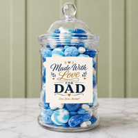 PERSONALISED Made With Love For Dad - Sweet Jar Treat